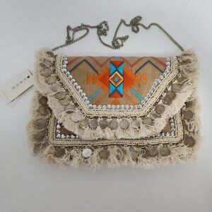 Antik Kraft Boho Tribal Embroidered Clutch Bag